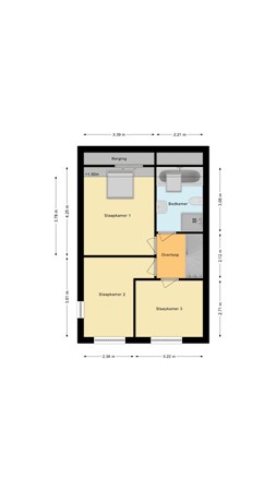 Floorplan - Potgietersingel 33, 2761 LB Zevenhuizen